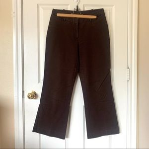 Curvy fit wide leg brown trousers